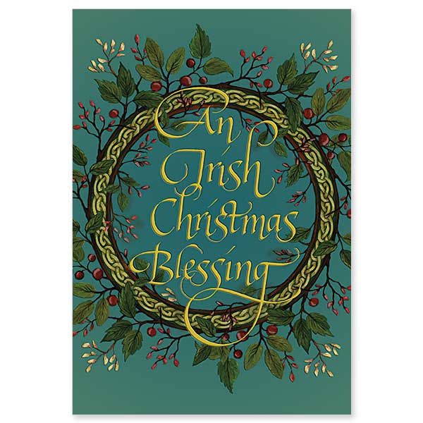 16CT IRISH KNOT WREATH BOXED