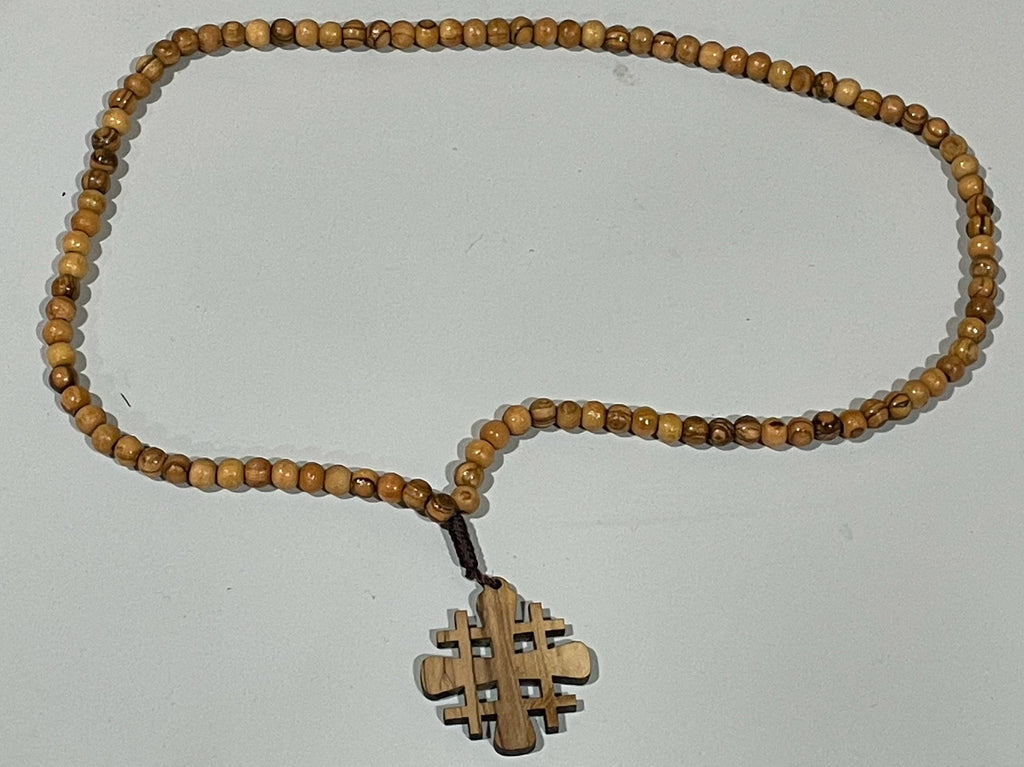OLIVEWOOD JESUS BEADS IN POUCH