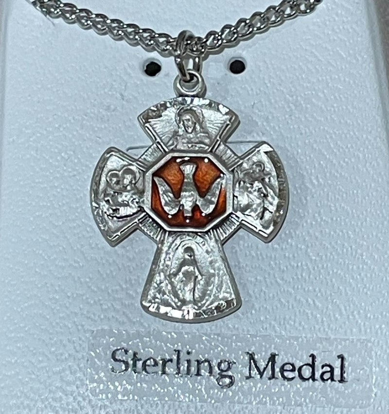 SS 4WAY RED ENAM CNTR 18" CH