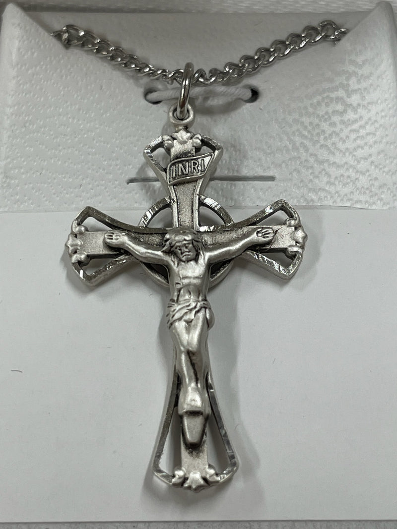 SS CRUCIFIX OPEN 18" CH/BOX