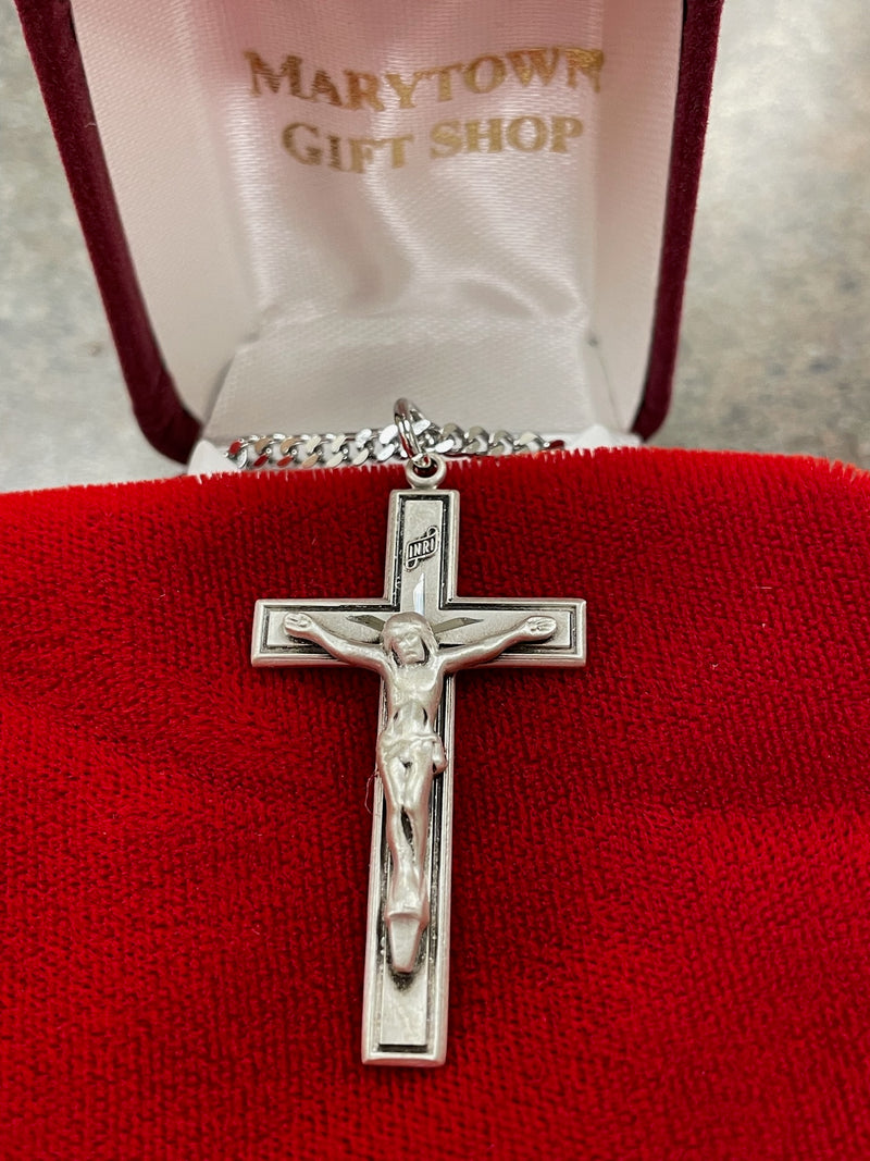 SS CRUCIFIX 24" CHAIN/BOXED
