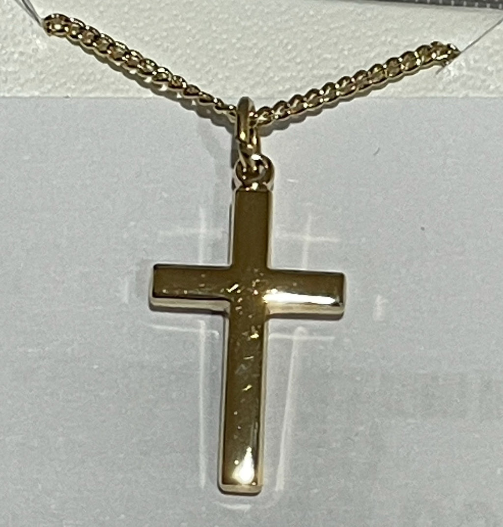 GS PLAIN CROSS 16/18"CHAIN