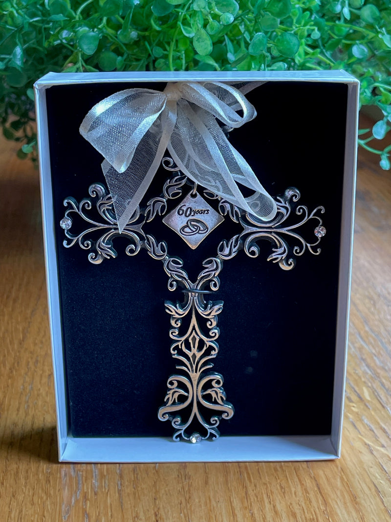 60 YEARS FILIGREE CROSS IVORY