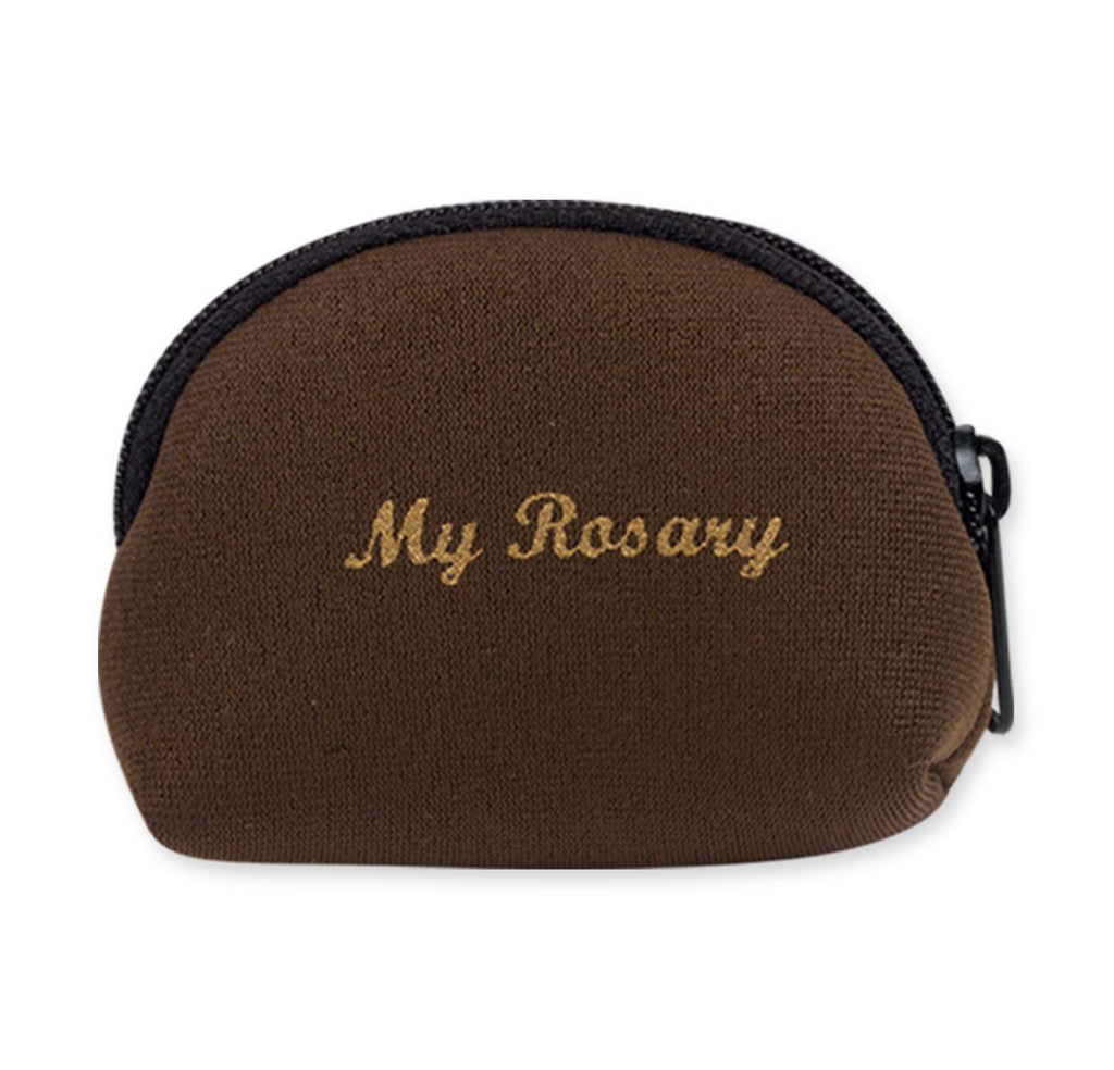 BROWN ROSARY CASE/ZIPPER