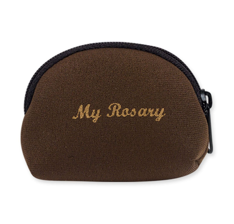 BROWN ROSARY CASE/ZIPPER