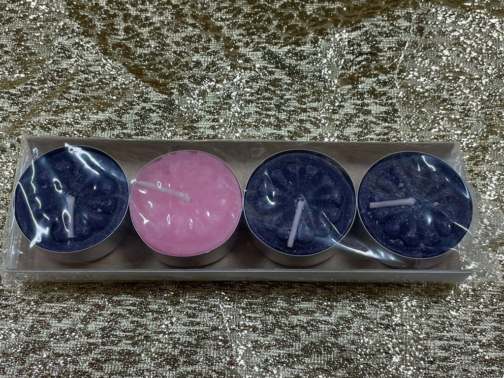 4PC TEA LIGHT ADVENT CANDLES