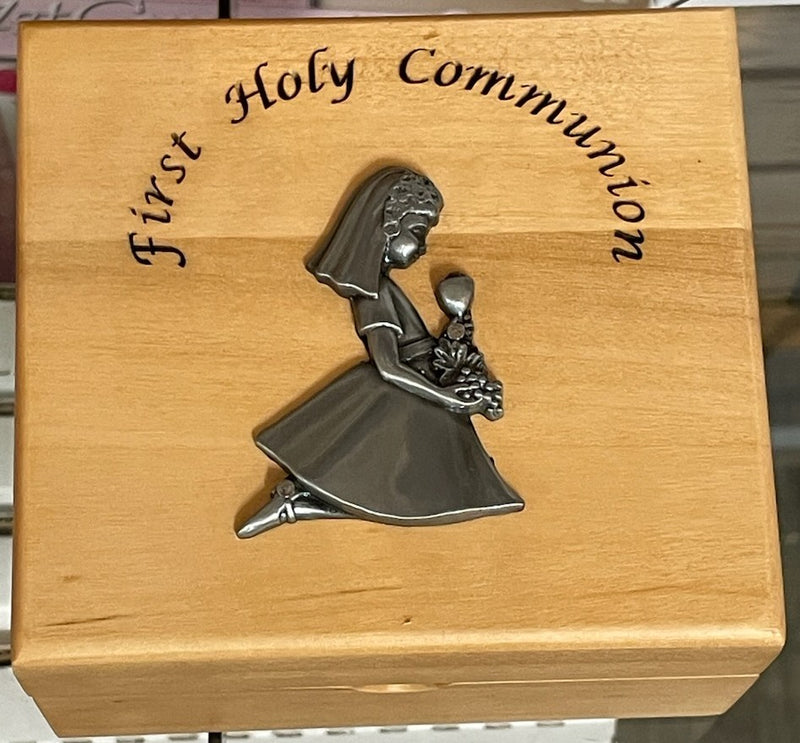 GIRL 1ST COMMUNION WOOD BOX