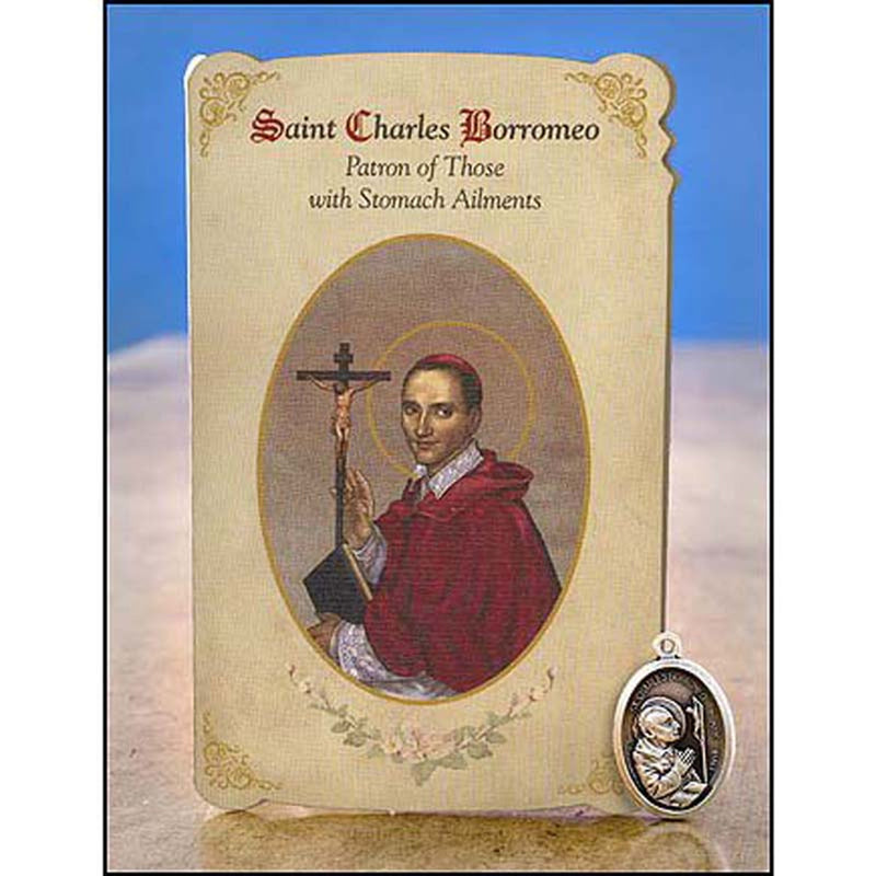 CHARLES BORROMEO MEDAL & CARD