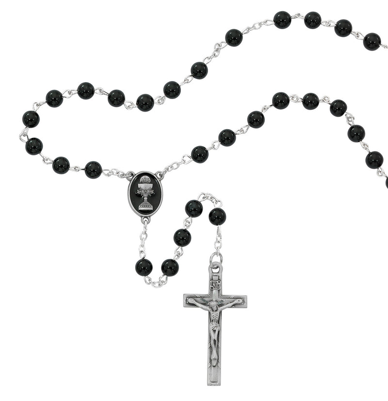 6MM BLACK ONYX COMM ROSARY