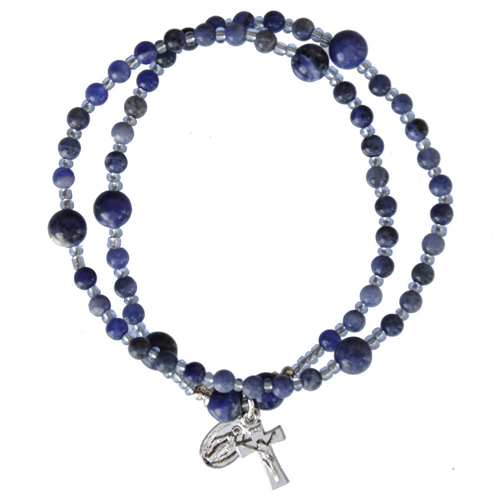 4MM BLUE SODALITE TWIST BRACLT