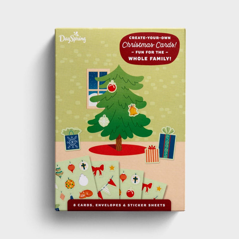 8CT STICKER CHRISTMAS TREE BOX