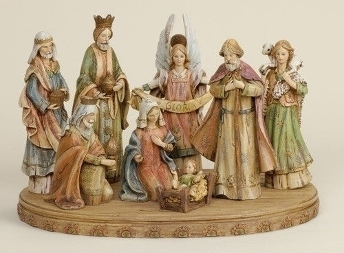 NATIVITY W/ OVAL BASE