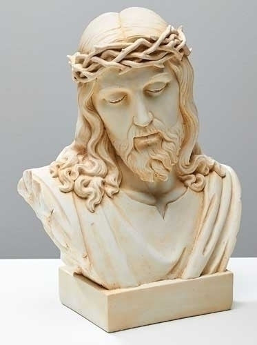 JESUS BUST ALABASTER 8.25"