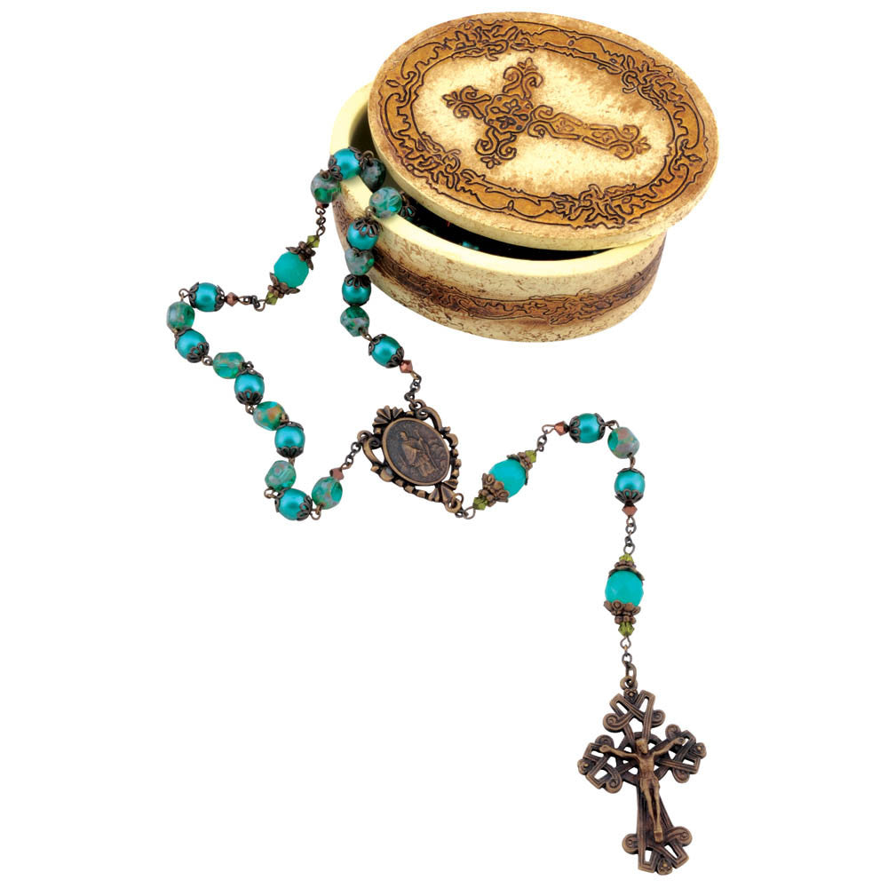 IRISH HEIRLOOM ROSARY AND BOX