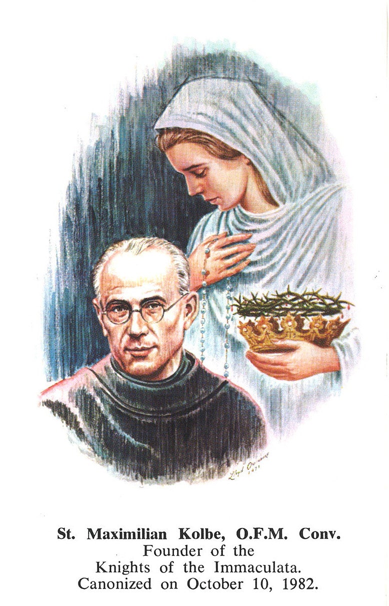 MAX KOLBE FOLDED PRAYR CARD