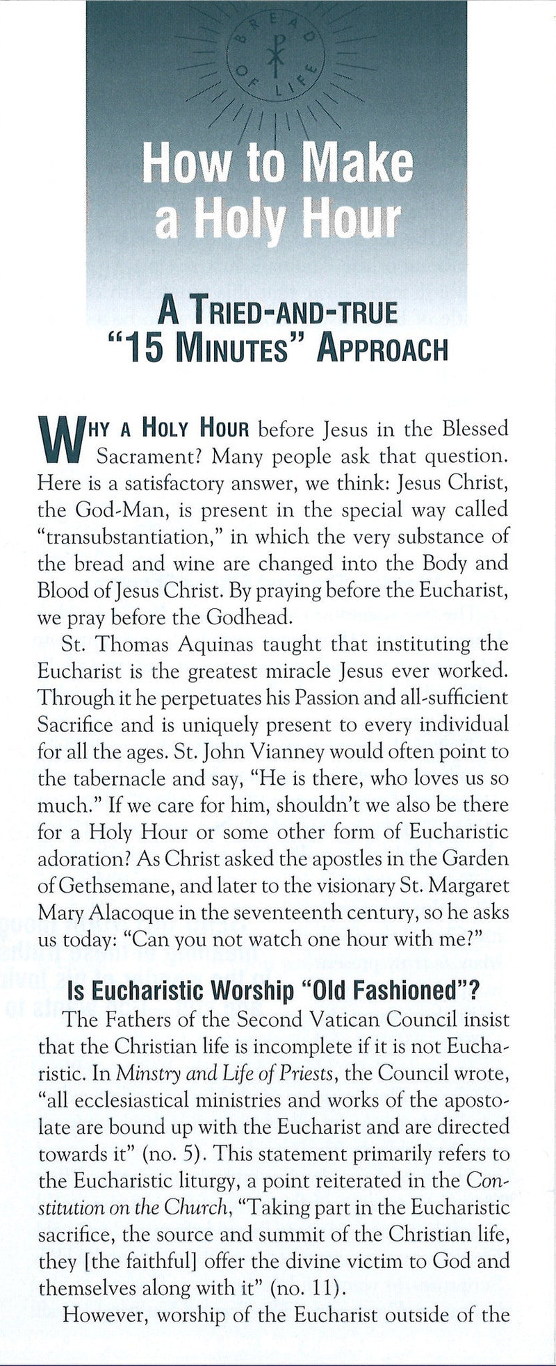 HOW TO MAKE A HOLY HOUR