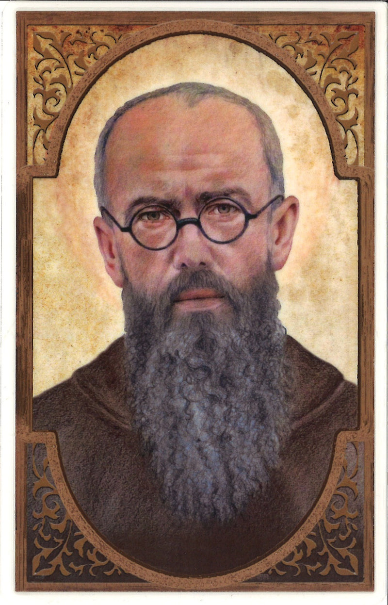 ST MAXIMILIAN KOLBE PRAYERCARD