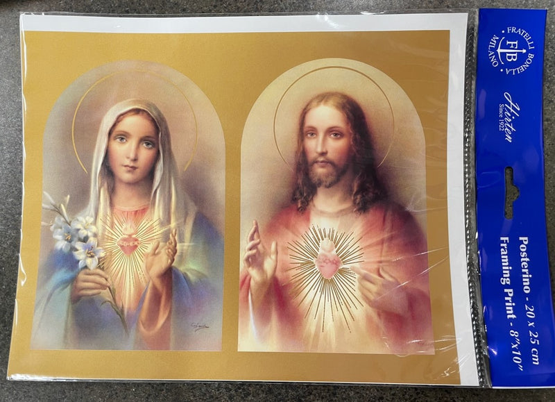 TWO HEARTS PRINT 8X10 PASTEL