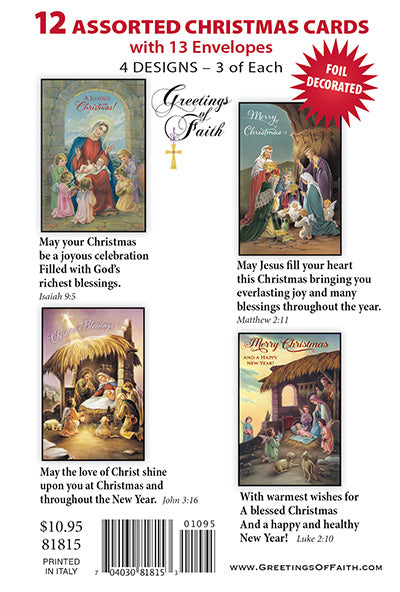 12CT ASSORTED CHRISTMAS BOXED