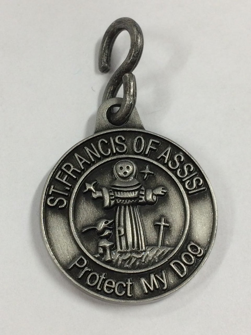 DOG MEDAL-ST FRANCIS/1"PEWTER