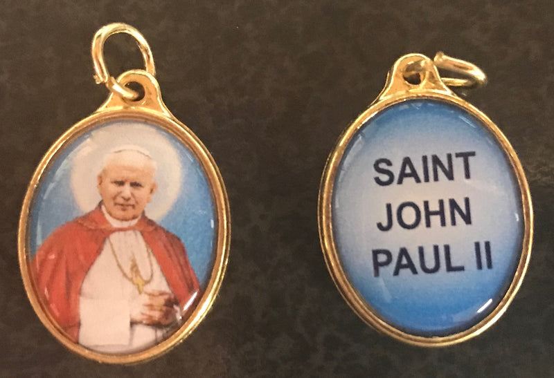 GOLD OVAL MEDAL ST JOHN PAUL