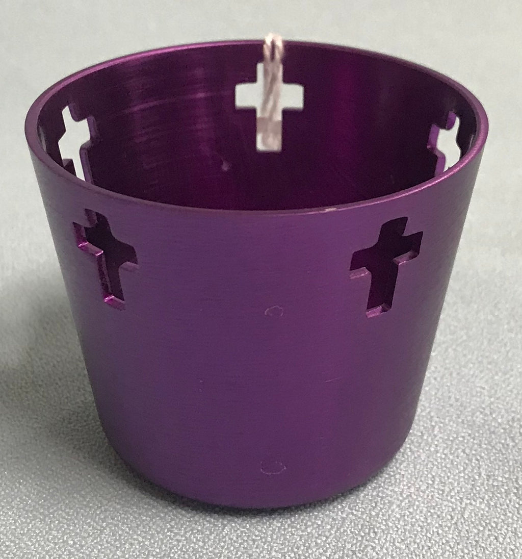 VOTIVE HOLDER ALUMINUM PURPLE