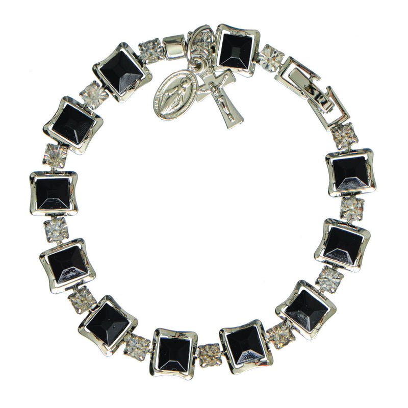 8MM BLACK FORMICA ROSARY BRACE