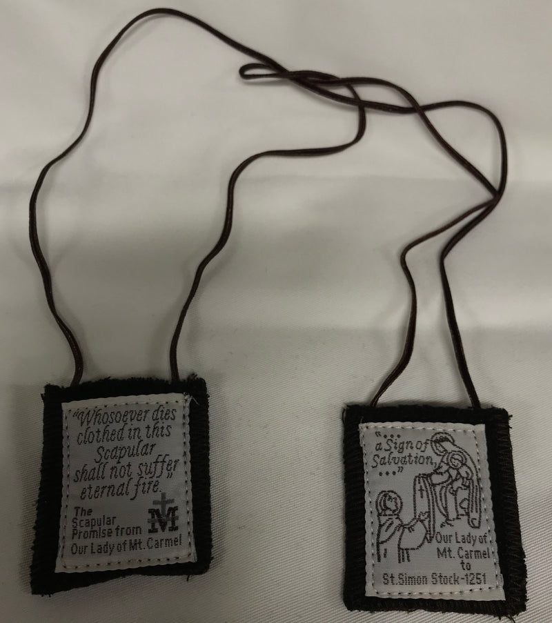 100% WOOL BROWN SCAPULAR