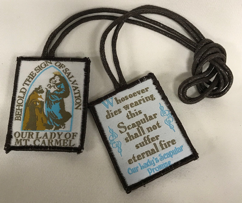 BROWN SCAPULAR STURDY CORD