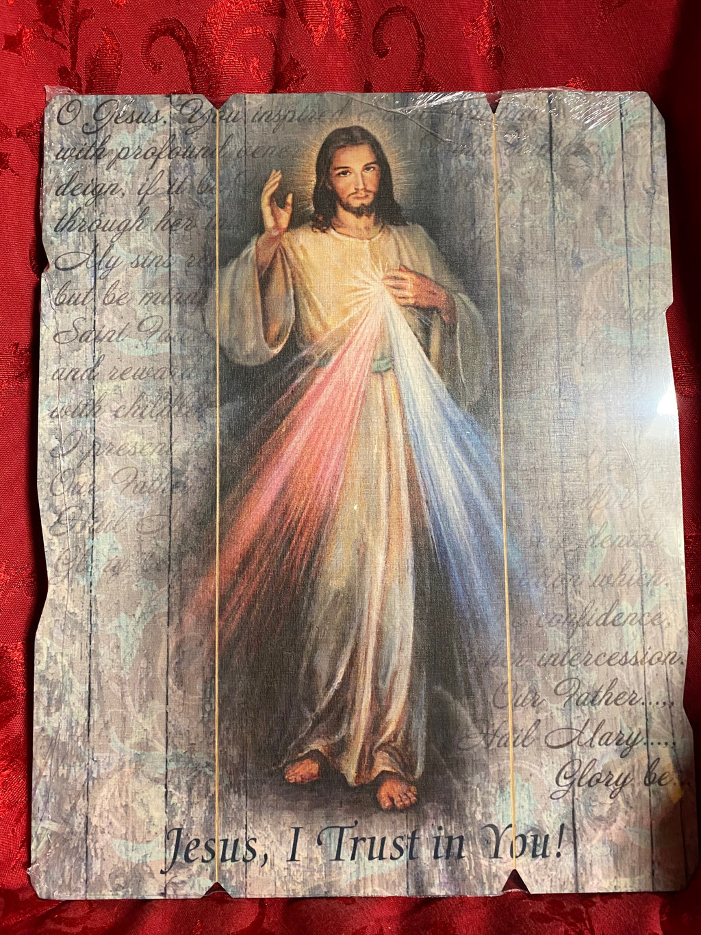 DIVINE MERCY 11X14 VINTAGE PLQ