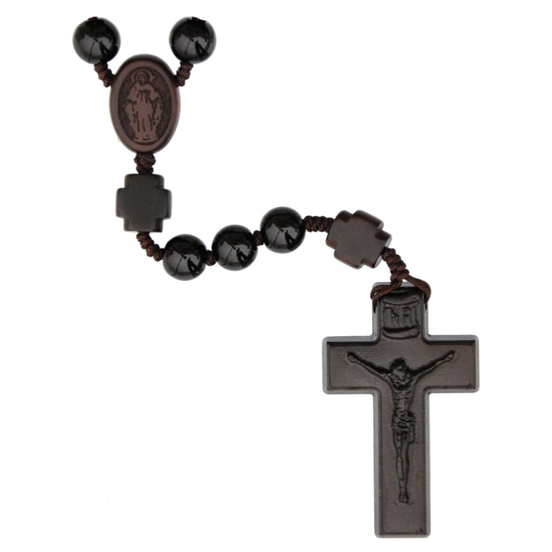 8MM BLACK ONYX GEMSTONE ROSARY