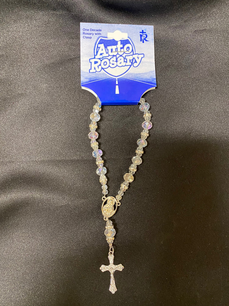 CRYSTAL BEAD AUTO ROSARY
