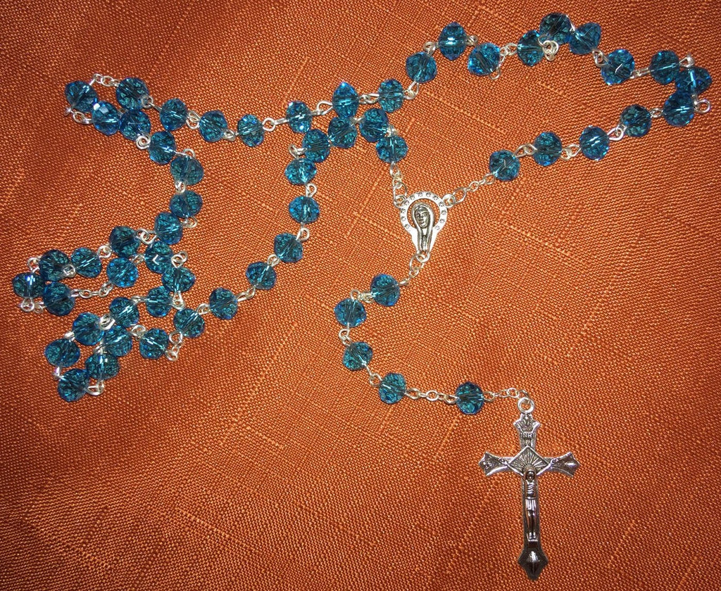 AQUA GLASS BEAD 8MM RSRY