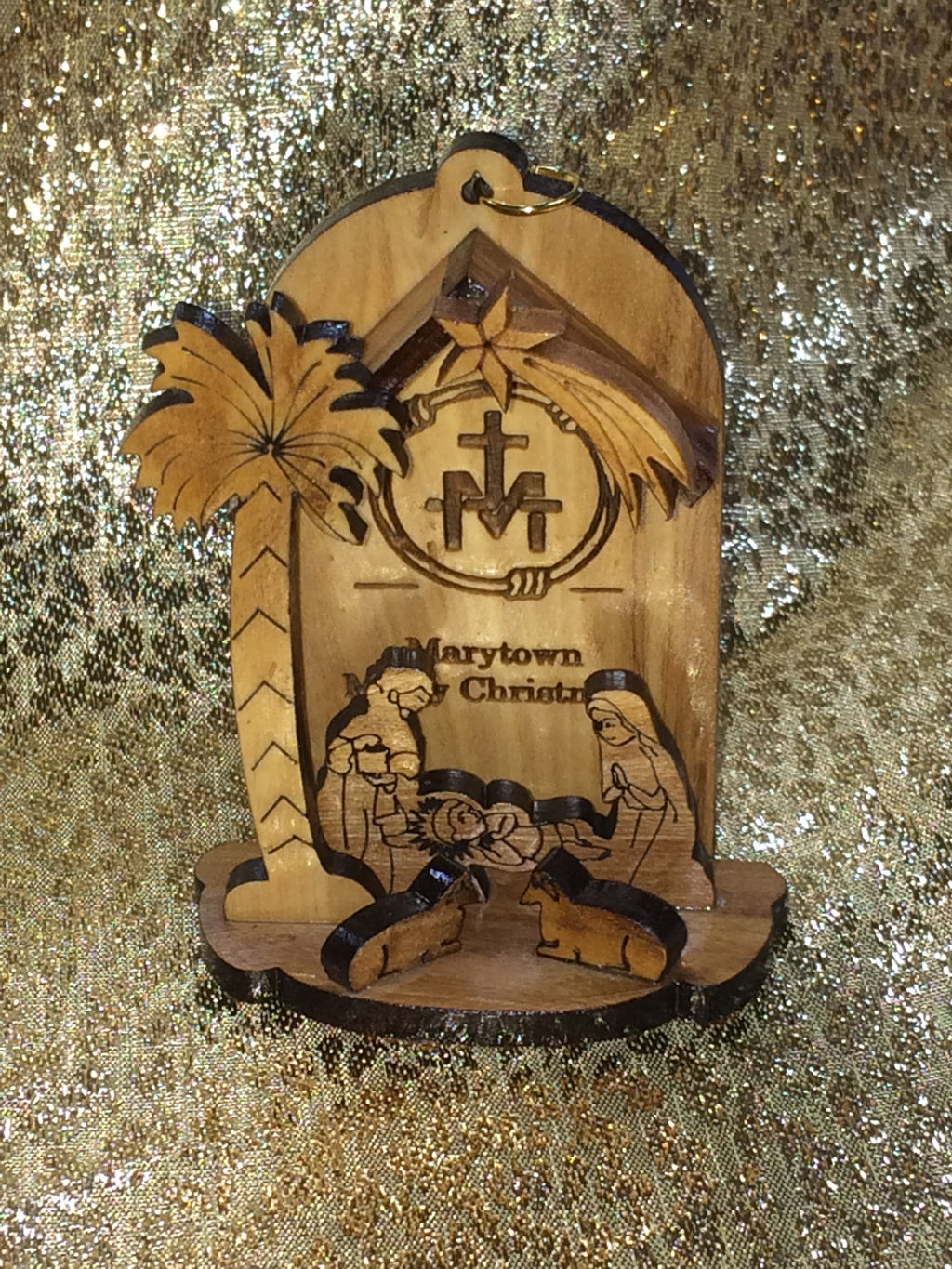 MARYTOWN ORNAMENT OLIVE WOOD