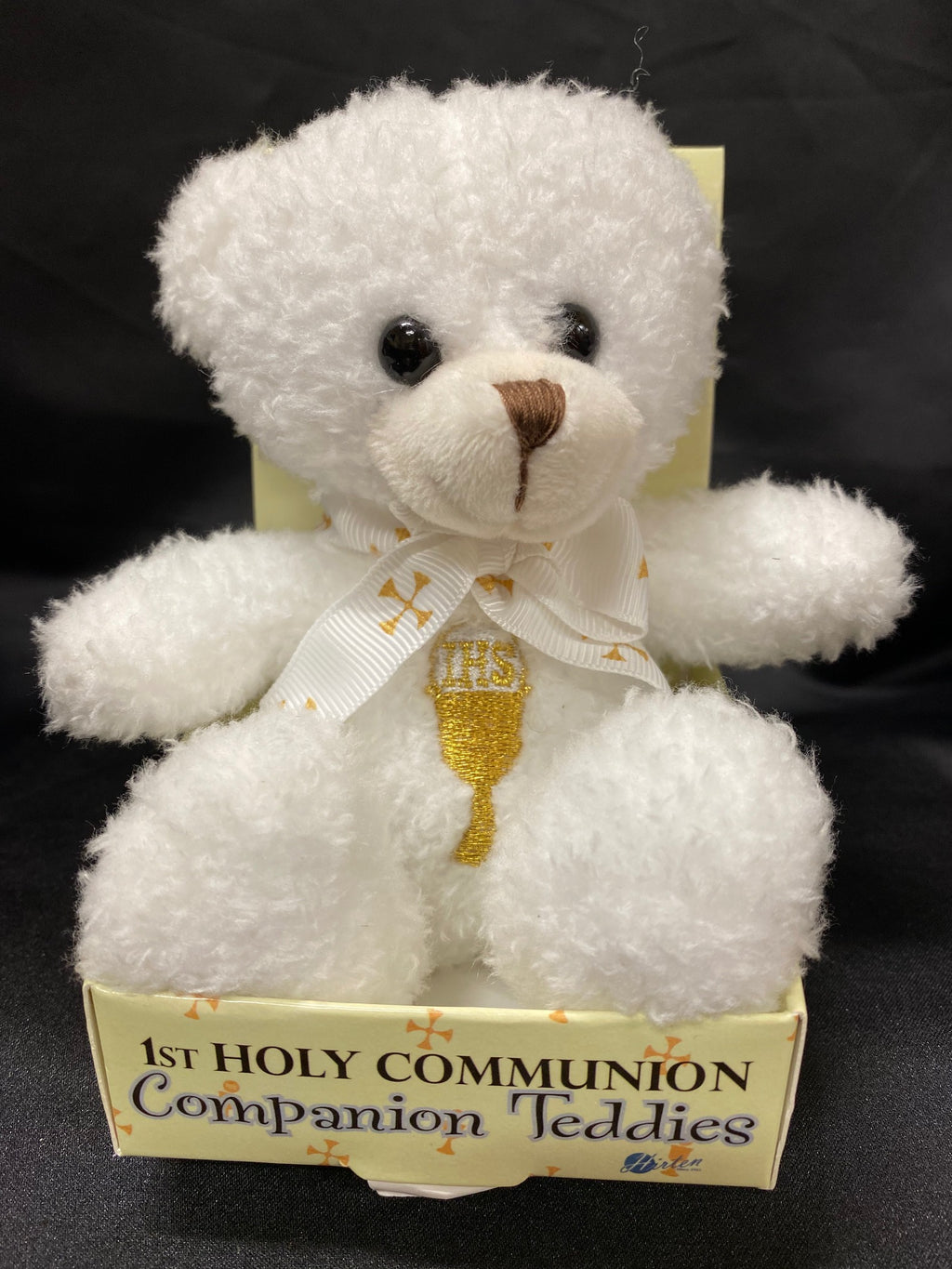 COMMUNION TEDDY BEAR WHITE
