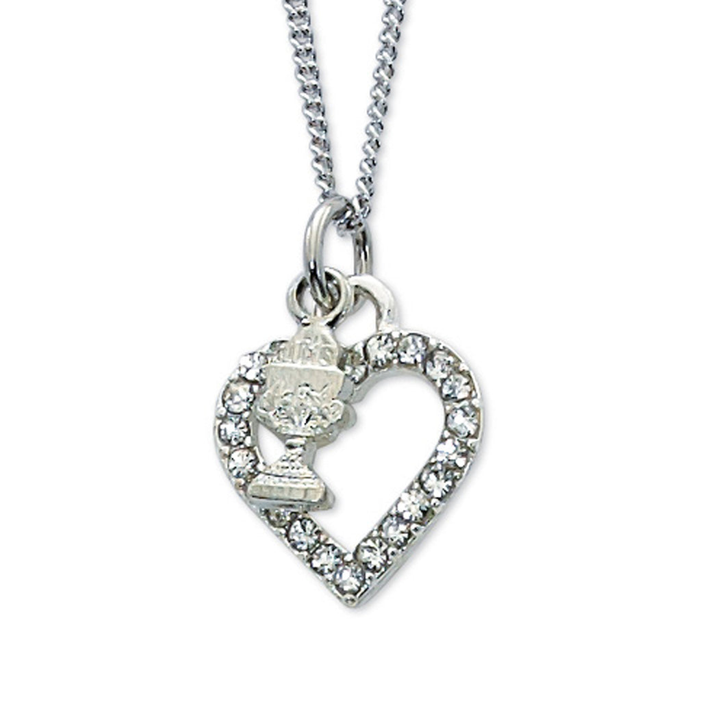 RHINESTONE/HEART CHAL PENDANT