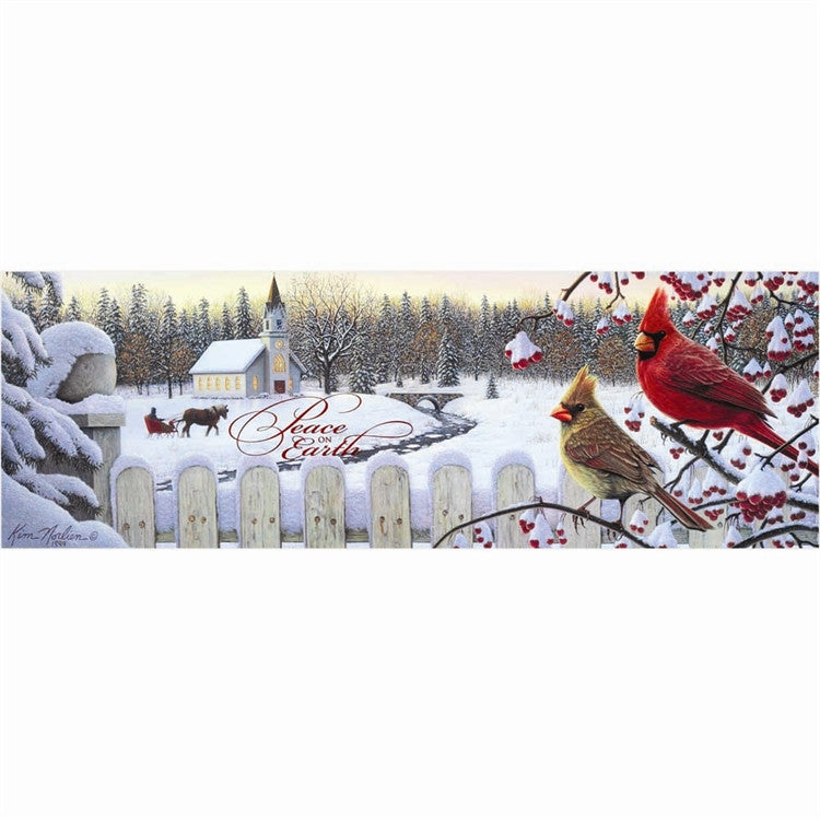 PEACE ON EARTH CARDINALS PLAQ