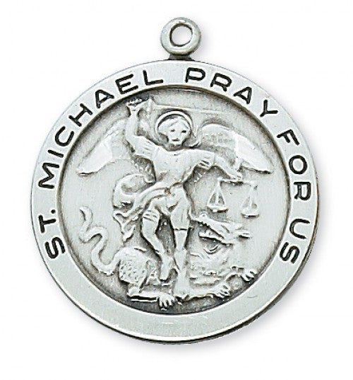 SS ST MICHAEL 24" CHAIN/BOX