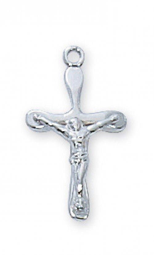 SS SM CRUCIFIX 16" CHAIN/BOX