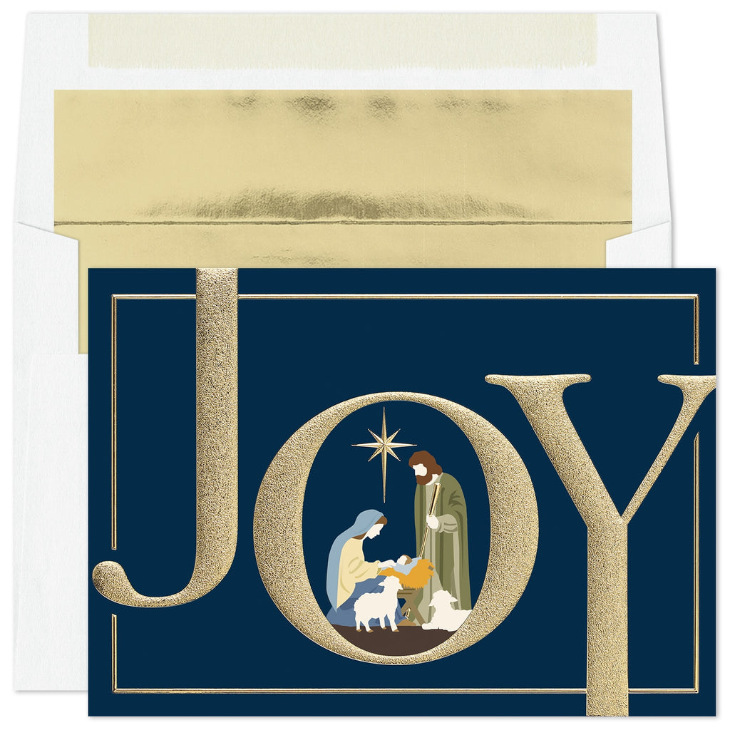 15CT NATIVITY JOY BOXED CARDS