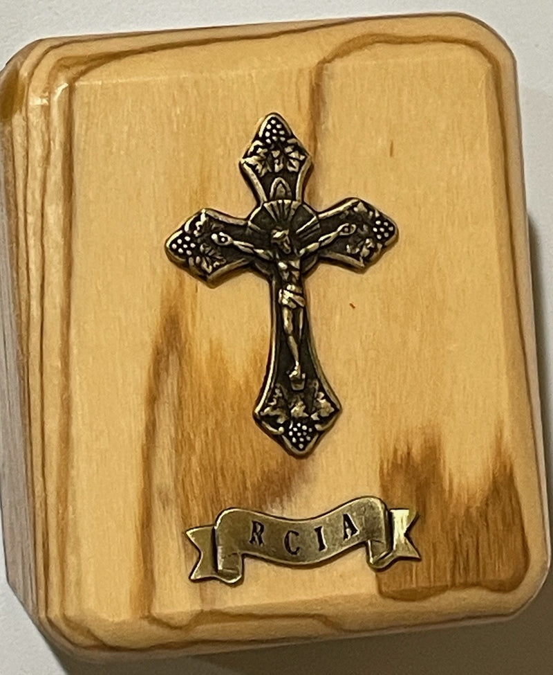 RCIA OLIVEWOOD ROSARY/BOX
