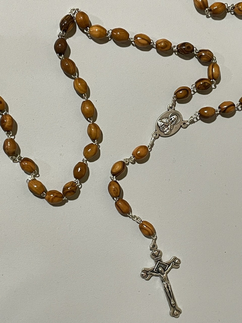 RCIA OLIVEWOOD ROSARY/BOX