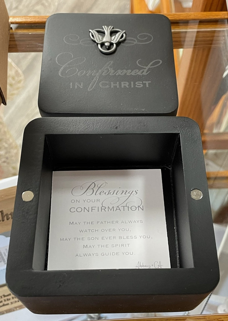 CONFIRMATION BLACK TRINKET BOX