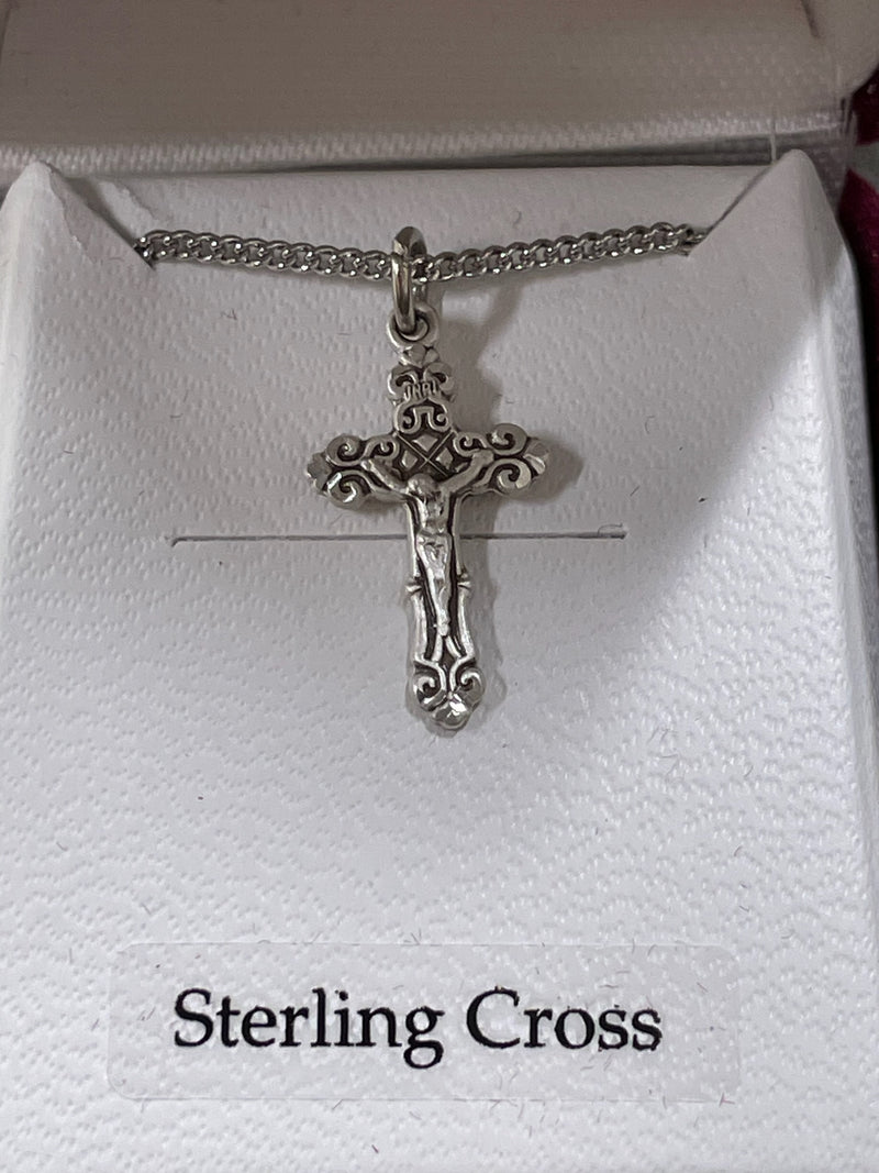 SS CRUCIFIX 16-18" CHAIN/BOXED