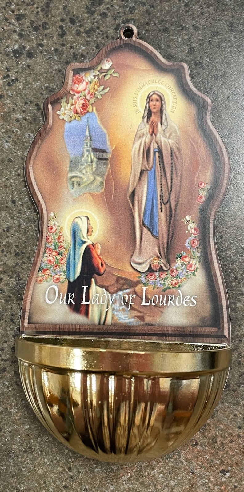 OUR LADY OF LOURDES FONT GOLD