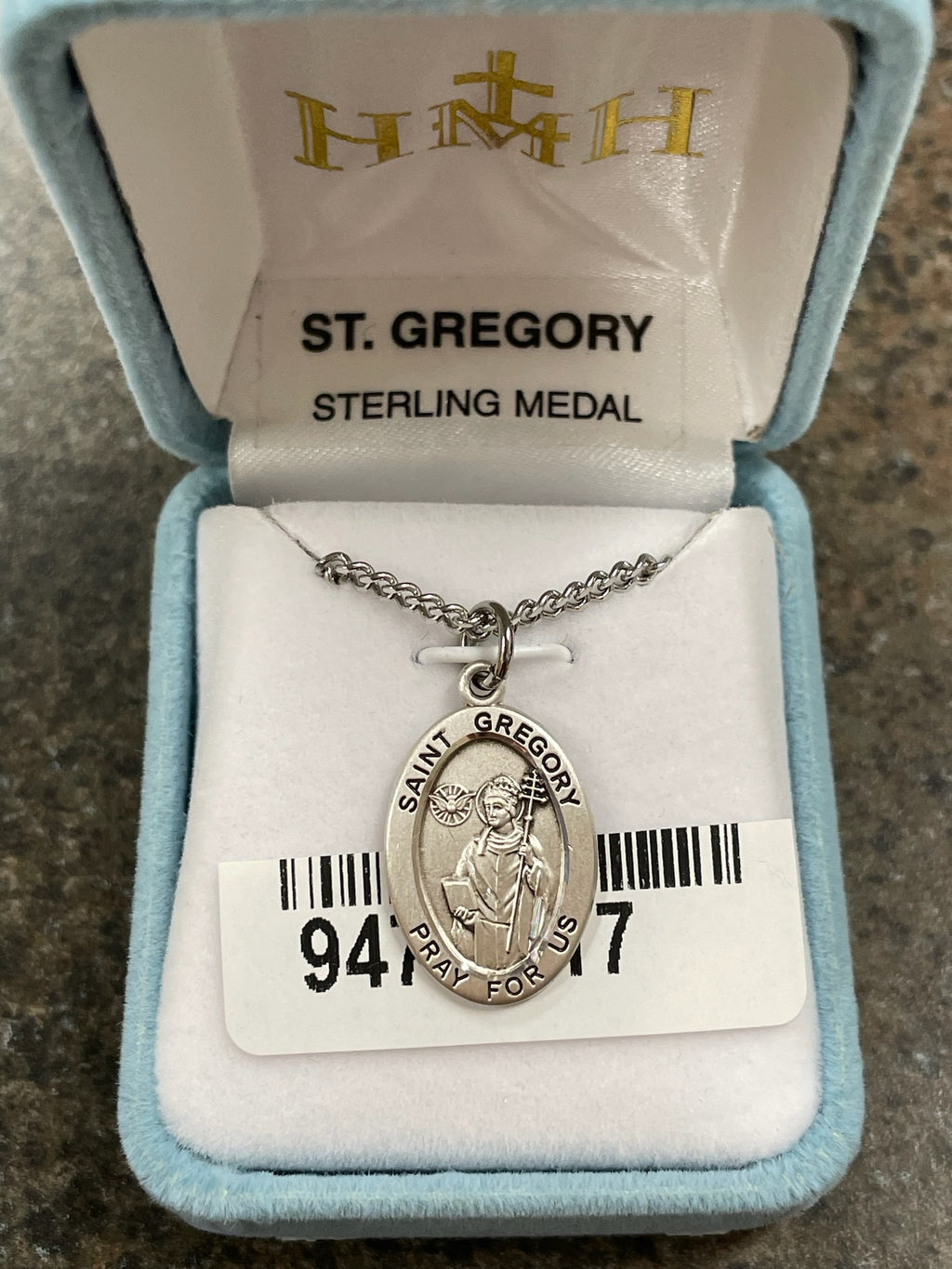 SS ST GREGORY 20" OVAL MEDAL