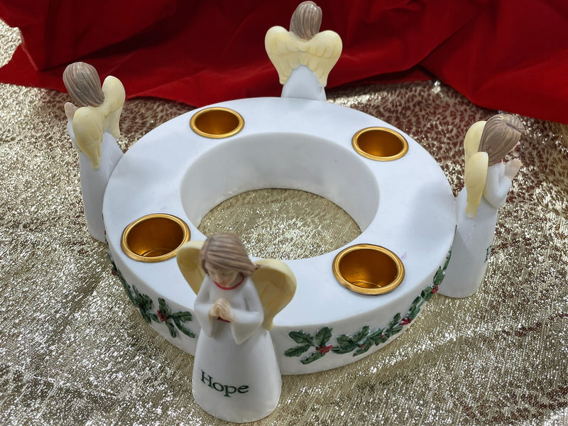 ANGEL ADVENT WREATH NO CANDLES