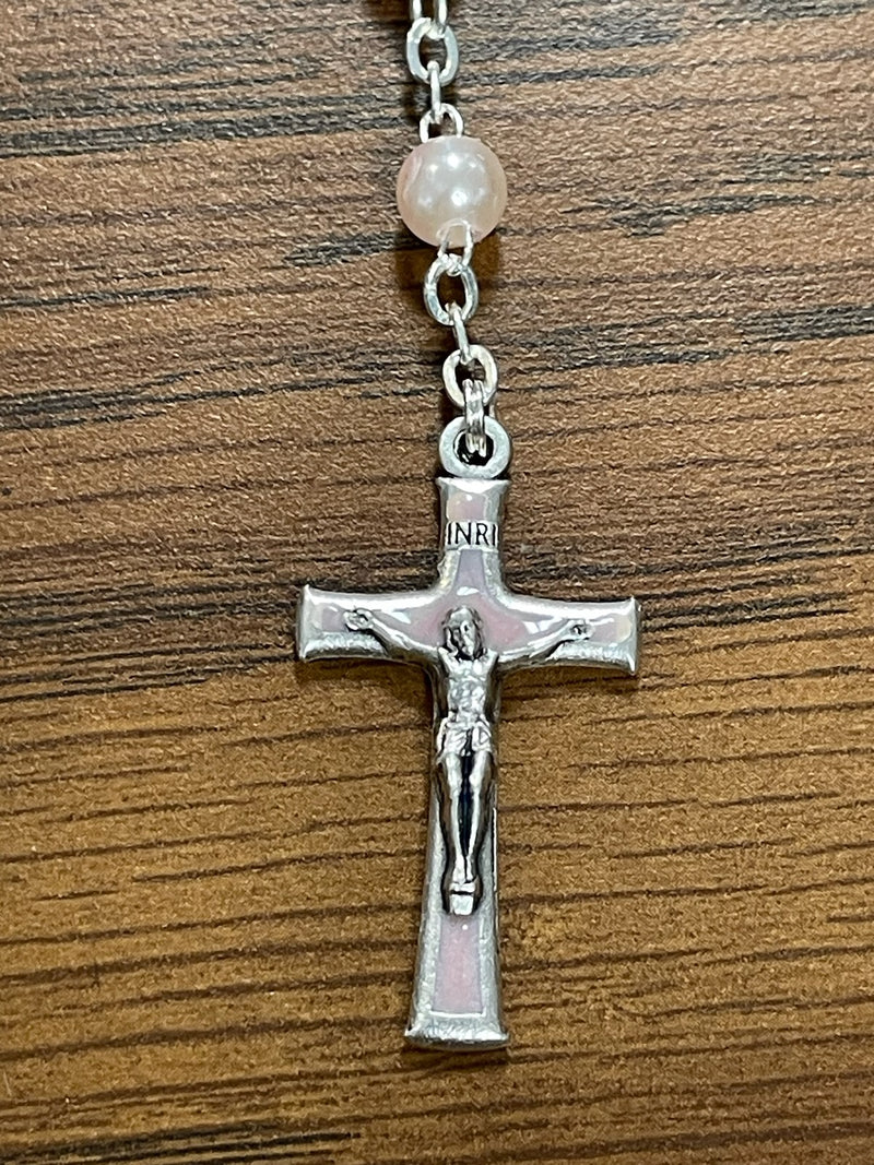 PINK BEAD COMMUNION ROSARY