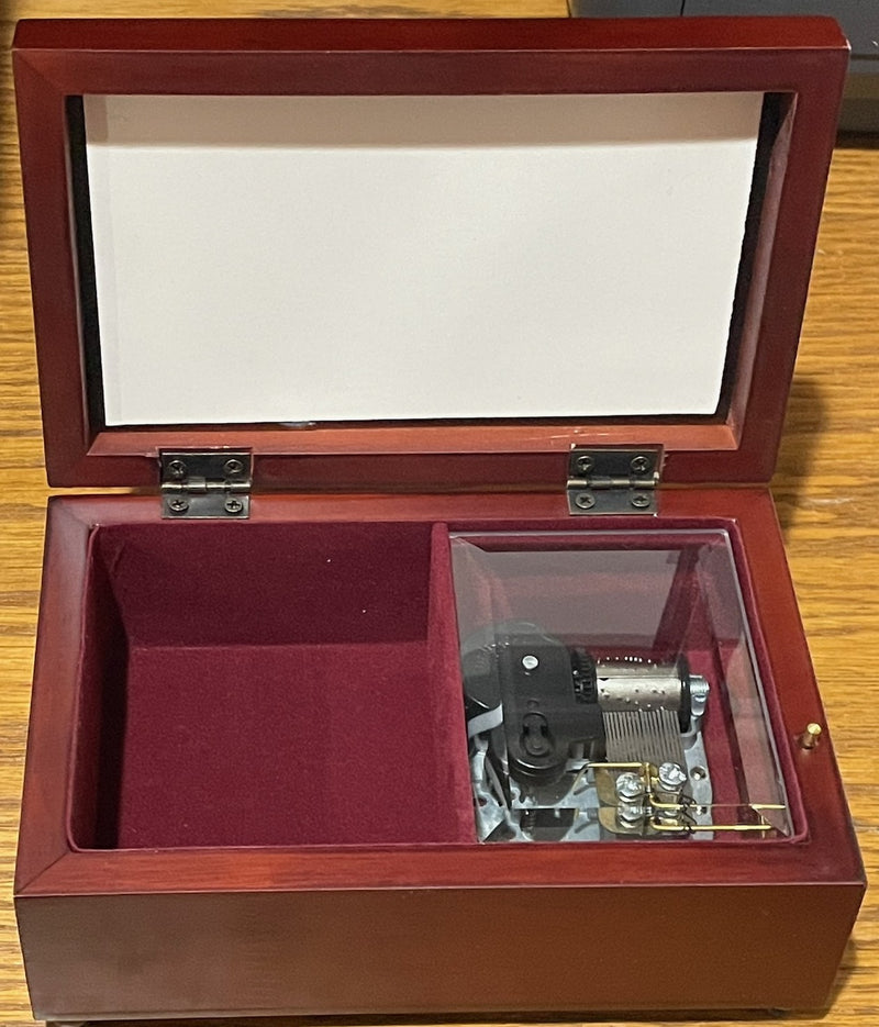 MAHOGANY COMMUNION MUSIC BOX