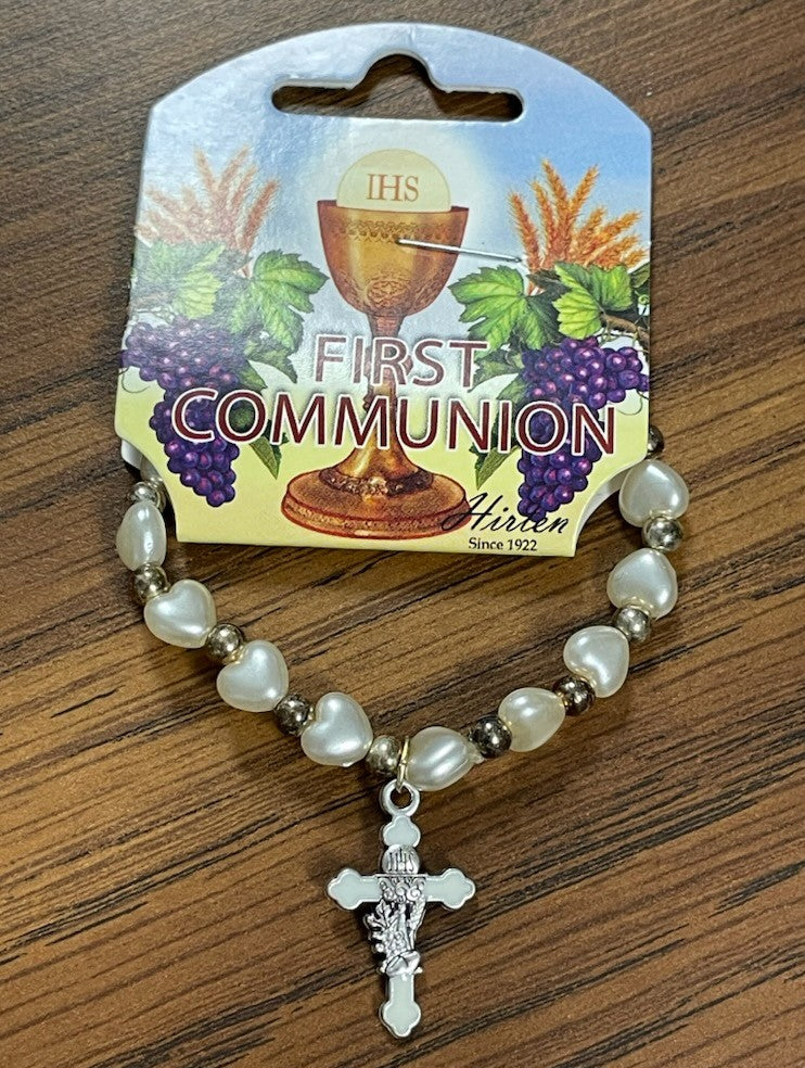 5MM WHITE HEART COMMUNION BRLT